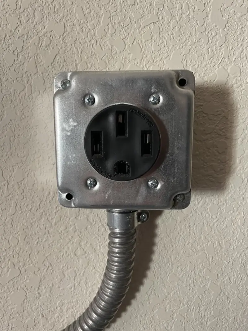 NEMA 14-50 outlet installed for Smart Home Electrical in Greenfield