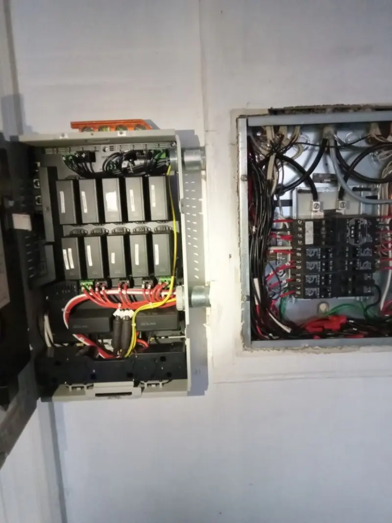 Electrical panel upgrade completed for Security Camera Wiring in Greenfield